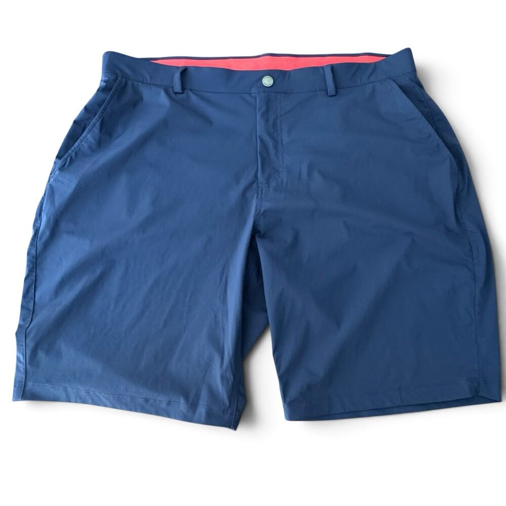 Redvanly Hanover Golf Shorts Men XXL Blue Performance Pull On 9” Inseam Stretch